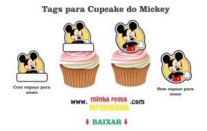 KIT PERSONALIZADO DO MICKEY PRONTO PARA IMPRIMIR