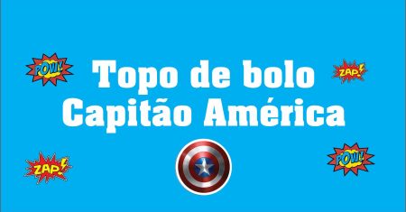 Topo de bolo do Capitão América para imprimir gratis