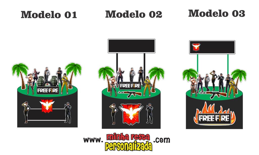 personalizados free fire - Fazendo a Nossa Festa