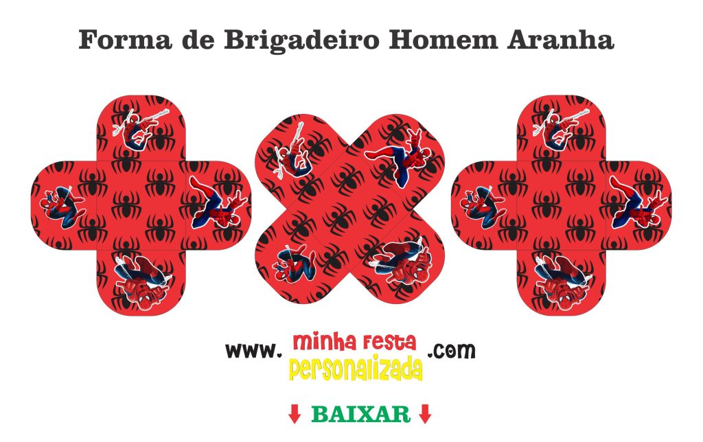 BRIGADEIRO HOMEM ARANHA PARA POST 1024x644 - Topo de bolo Homem Aranha com kit personalizado pronto para imprimir