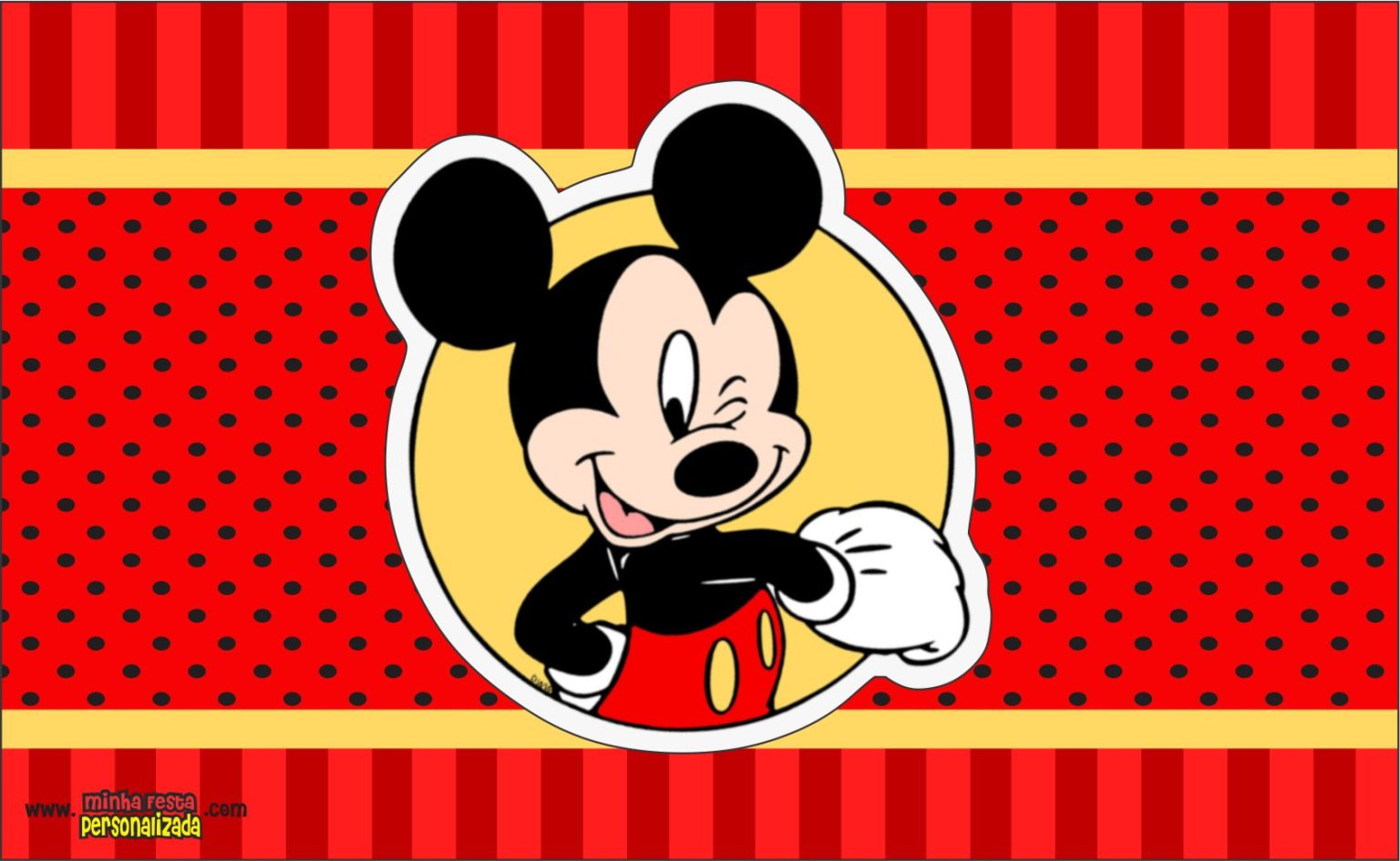 KIT PERSONALIZADO DO MICKEY PRONTO PARA IMPRIMIR