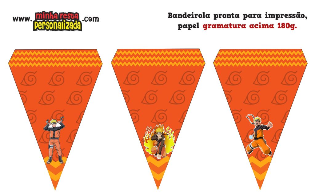 BANDEIROLA NARUTO MONTADO 1024x630 - Kit completo para festa personalizada do Naruto totalmente gratuito