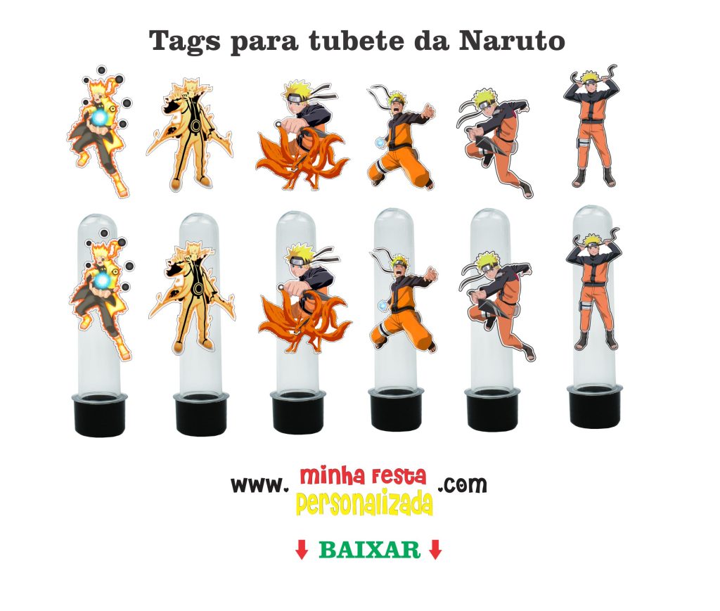 Mil e uma Festas: Naruto Kit Digital Para você Mesmo Imprimir na