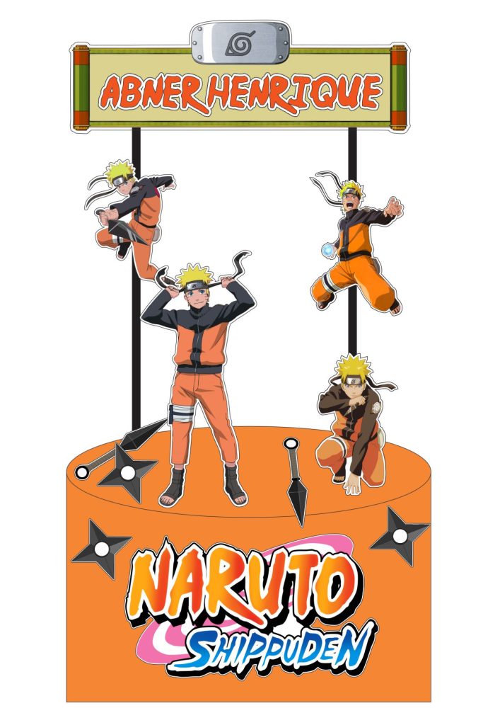 Topo de Bolo Naruto (Arquivo Digital)