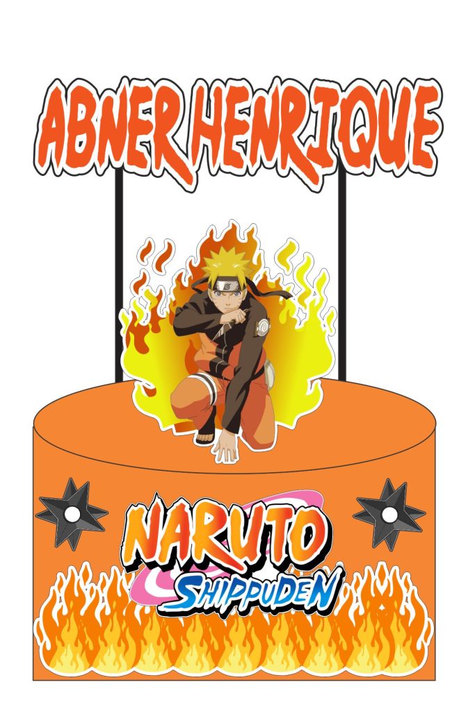 Topo De Bolo Tropper Naruto Akatsuke Personalizado
