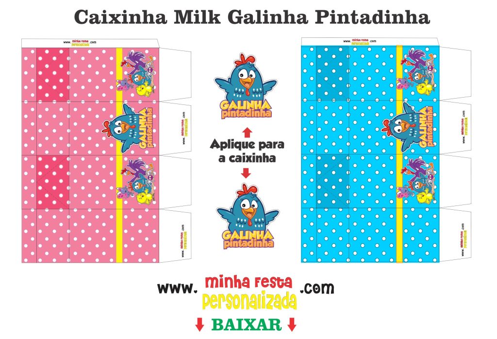 CAIXA MILK GALINHA PINTADINHA 1024x698 - Kit Personalizado da Galinha Pintadinha – Kit completo totalmente Grátis
