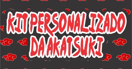 Kit Personalizado Akatsuki totalmente gratuito – Kit só um bolinho