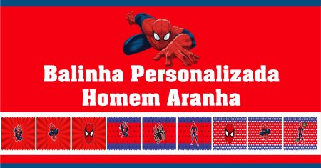 Balinha Personalizada Homem Aranha Pronto Para Imprimir Gratis