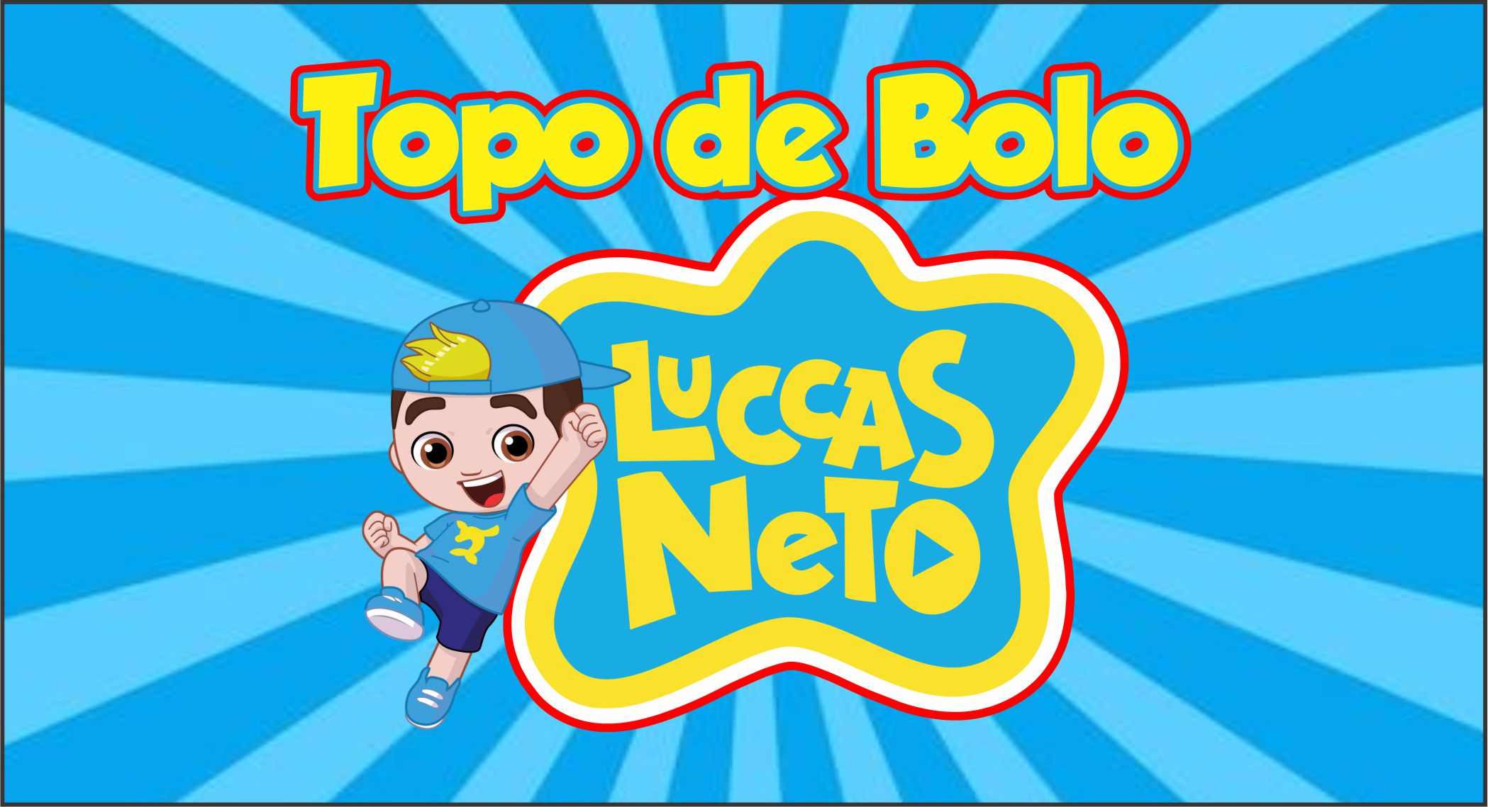 Topo de bolo Lucas Neto - Para imprimir - Mesversário Perfeito