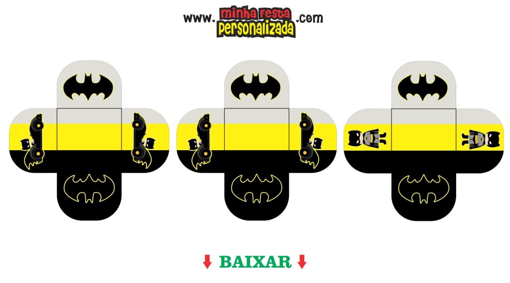 BRIGADEIRO PERSONALIZADO BATMAN 1024x569 - Topo de bolo Batman – Kit só um bolinho completo e gratuito