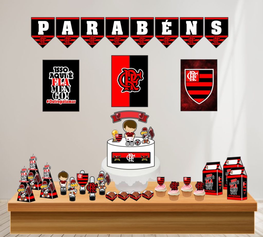 Topos de Bolo Flamengo Para Imprimir