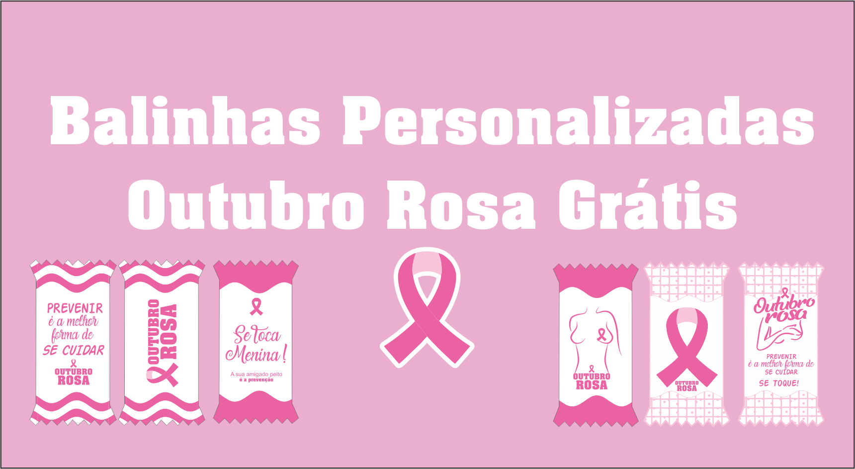 Card Com Balinha- Outubro Rosa