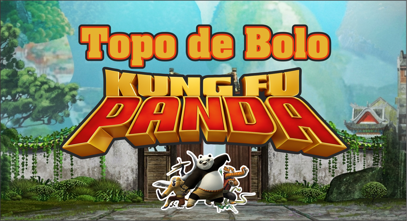 capa topo de bolo kung fu panda - Topo de bolo Kung Fu Panda Grátis Para Imprimir