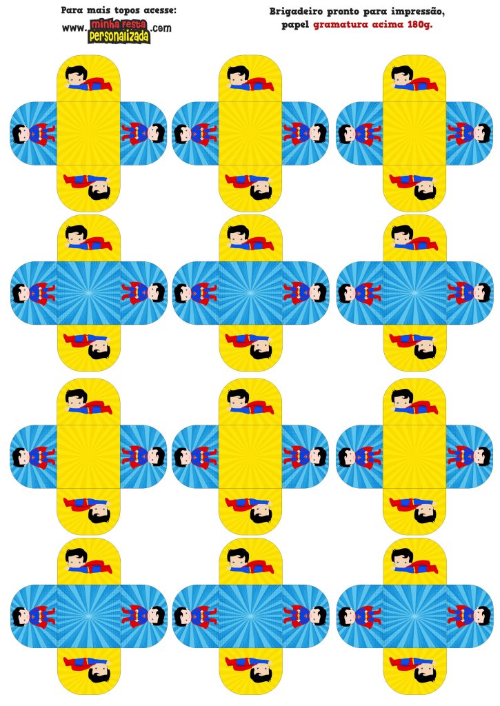 BRIGADEIRO 3 725x1024 - Forminha de Brigadeiro personalizadas do Super Man Baby