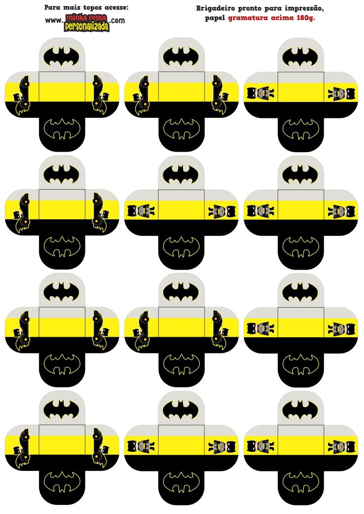 BRIGADEIRO BATMAN 725x1024 - Forminha de Brigadeiro do Batman