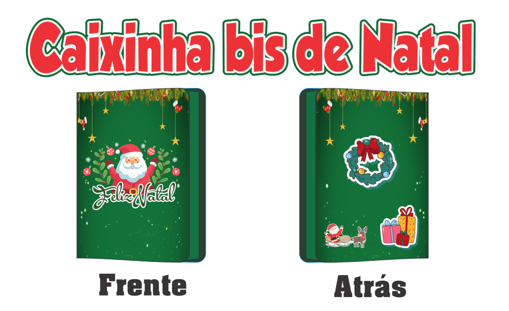 Caixinha Bis de Natal Pronto para Imprimir