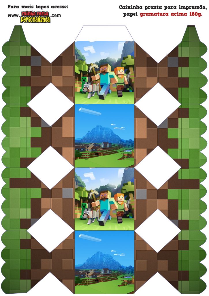 CAIXINHA BALA 725x1024 - Caixinhas Personalizadas Minecraft,