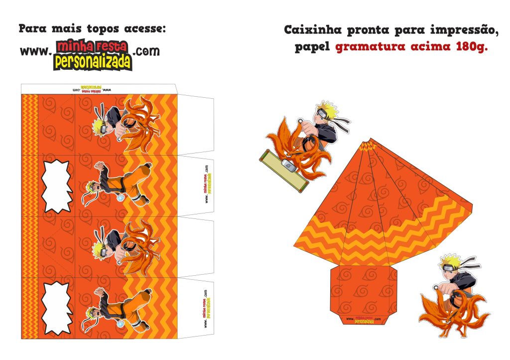 Naruto Kit Digital Para você Mesmo Imprimir na sua Casa