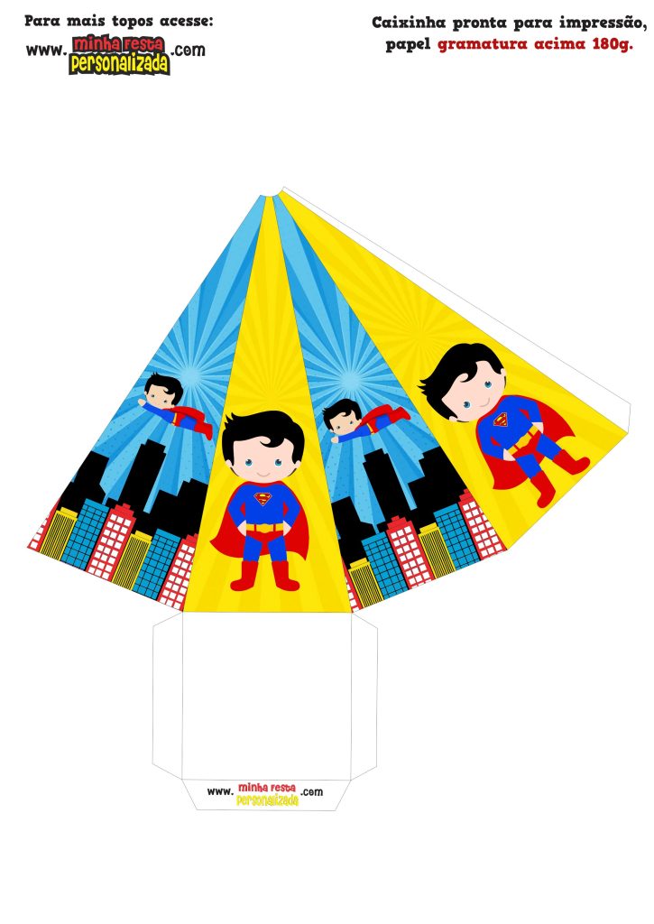 CAIXINHA PIRAMIDE 2 725x1024 - Caixinha Personalizada do Super Man baby