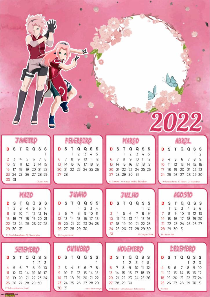 CALENDARIOS SAKURA PAREDE 725x1024 - Calendario do Sakura 2022