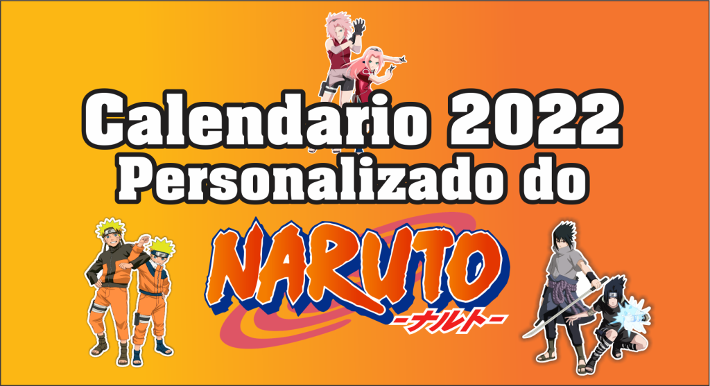 Modelo de calendário escolar de anime