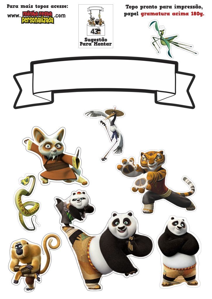 MODELO 01 18 725x1024 - Topos de bolo Kung fu Panda