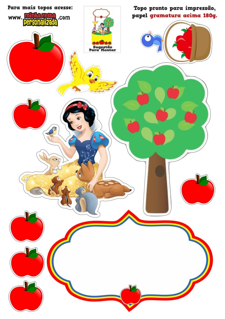 MODELO 03 3 725x1024 - Topos de Bolo da Branca de Neve