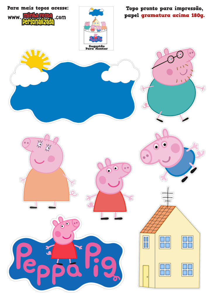 modelo 01 725x1024 - Topos de bolo da Peppa pig