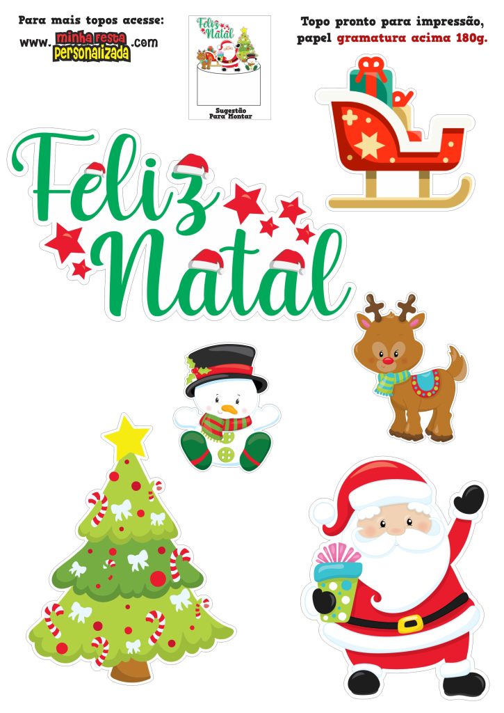 topo de bolo de natal 05 1 725x1024 - Topos de Bolo de Natal Para Imprimir