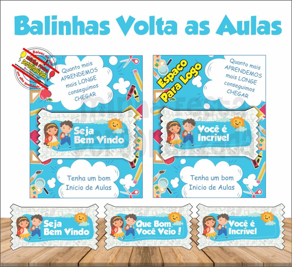 BALINHAS VOLTA AS AULAS 02 1024x937 - Balinhas Personalizadas de Volta as Aulas com Cartão Personalizado