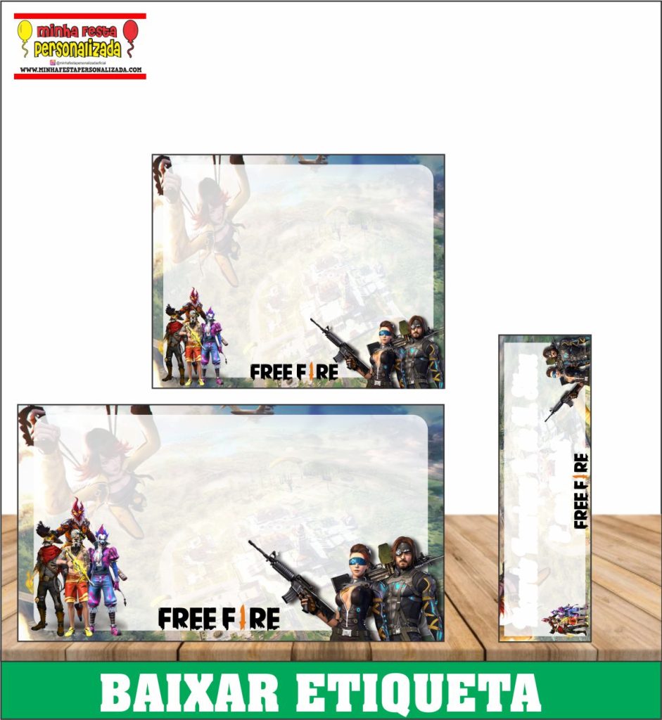 Etiqueta Escolar Free Fire