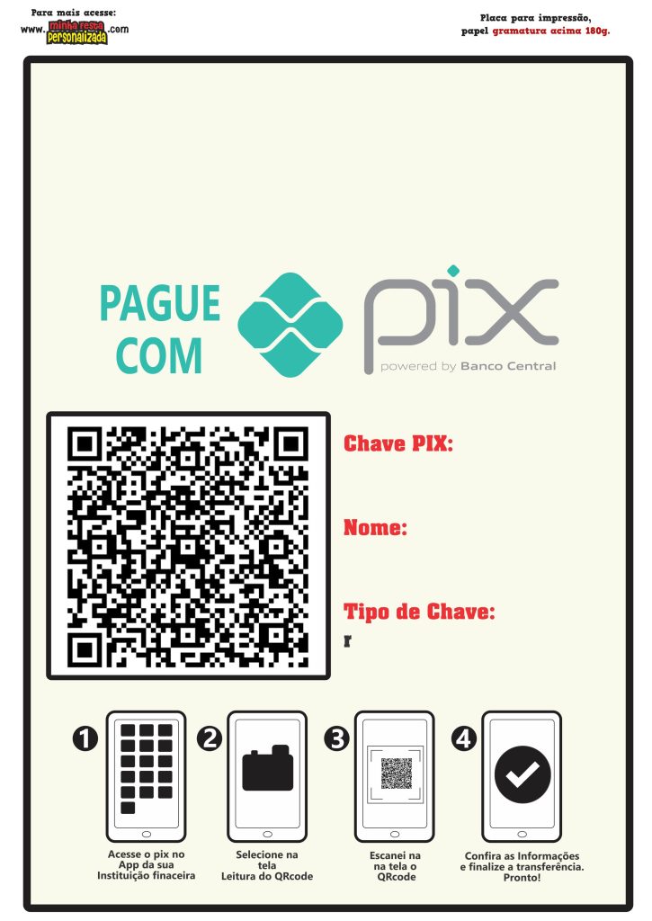 PLACA DO PIX GRANDE 725x1024 - Placas do Pix Para Parede