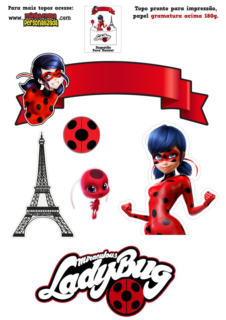 Ladybug topper png