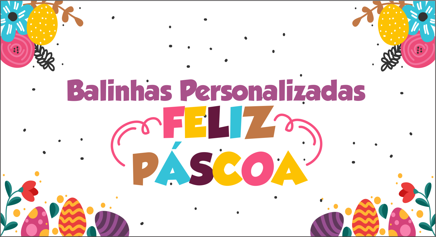 Capa Balinhas Personalizadas de Pascoa - Balinhas Personalizadas de Pascoa Gratuita