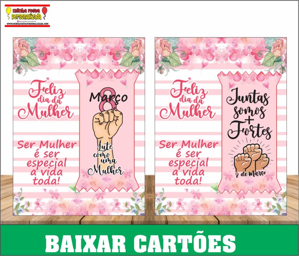 Balinha Personalizada Dia Da Mulher Com Cartão Para Imprimir Grátis 6365