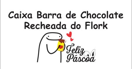 Caixa Barra de Chocolate Recheada do Flork Pronto Pra Imprimir