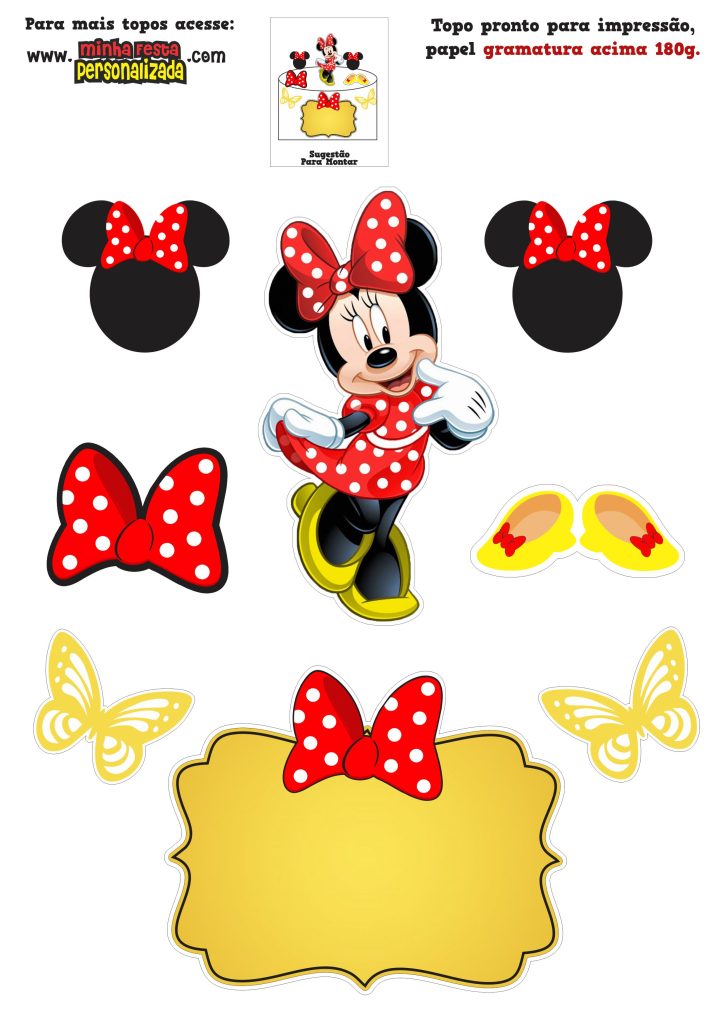 topo de bolo minnie vermelha para imprimir 02 725x1024 - Topos de bolo minnie vermelha pronto para imprimir