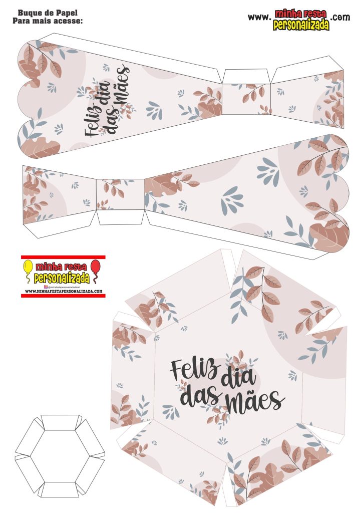 BUQUE DIA DAS MAES PT 01 725x1024 - Buque de Papel dia das maes modelo 01