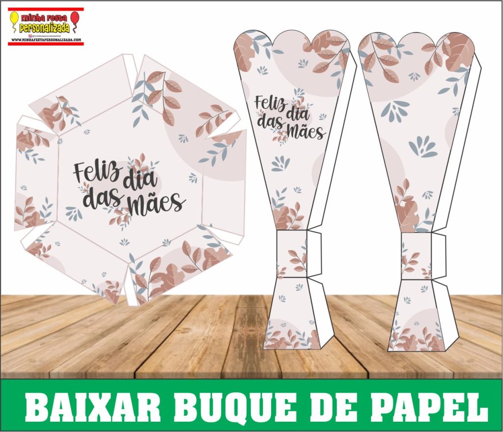 Buque de papel dia das maes modelo 01 1024x880 - Buquê de Papel Dia das Mães Grátis, Pronto Para Imprimir