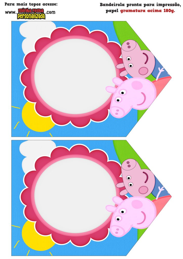 BANDEIROLA 725x1024 - Bandeirolas Personalizadas Peppa Pig Para Imprimir