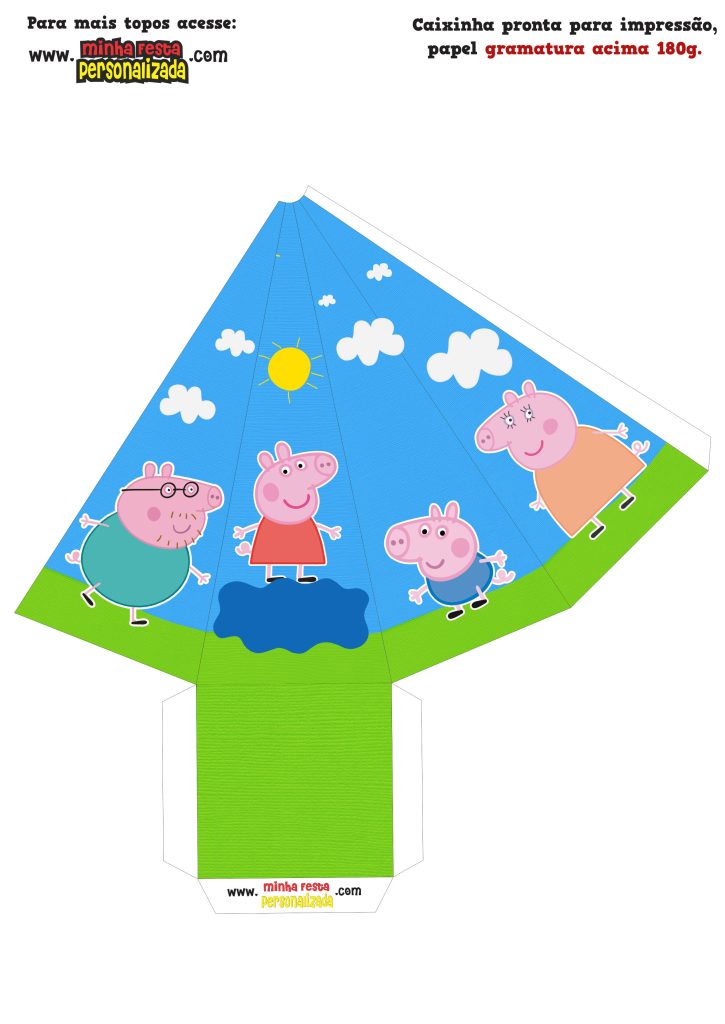 Casinha da Peppa Pig para Imprimir e Montar