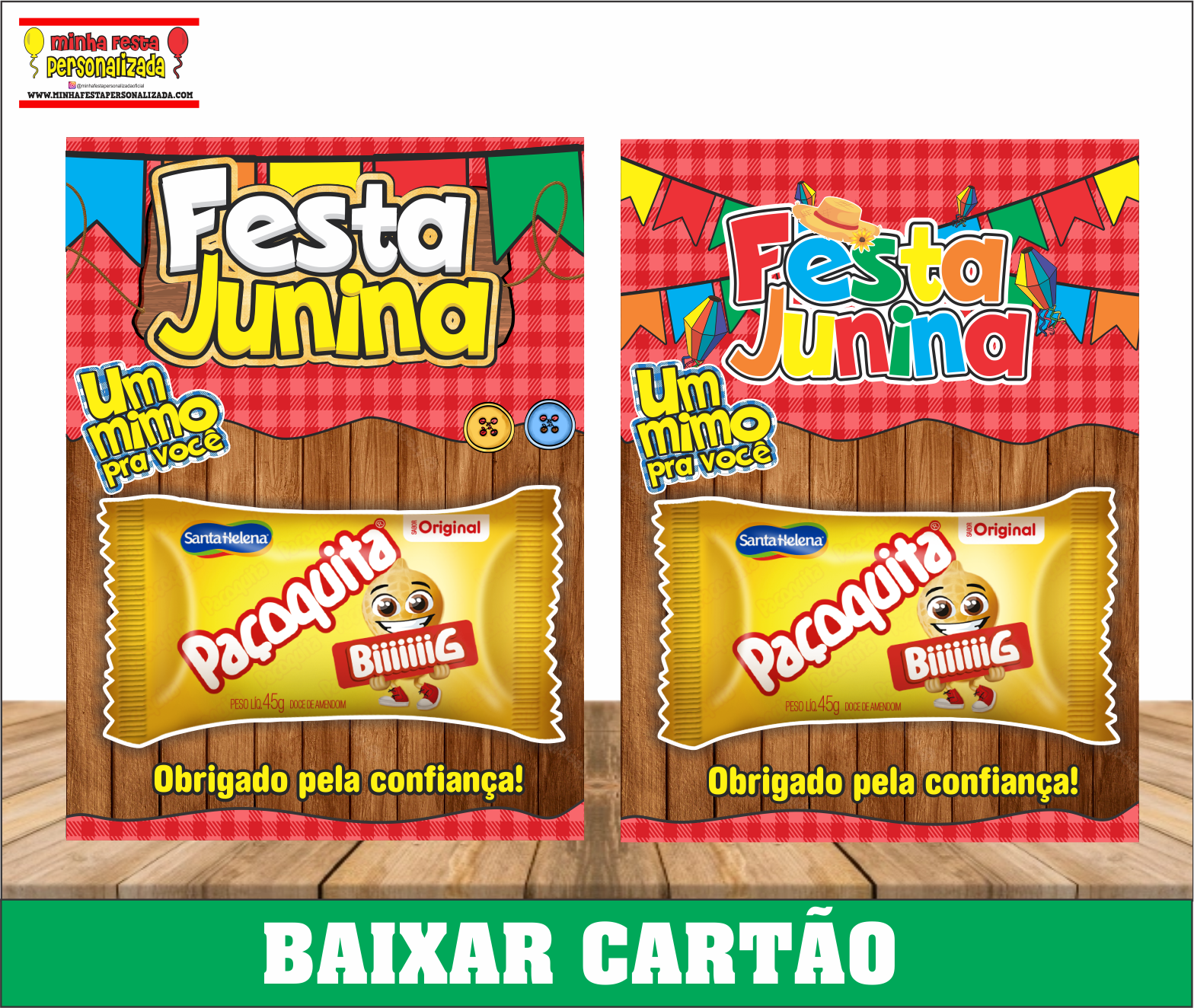 Cartão Mimo Festa Junina Pronto Para Imprimir