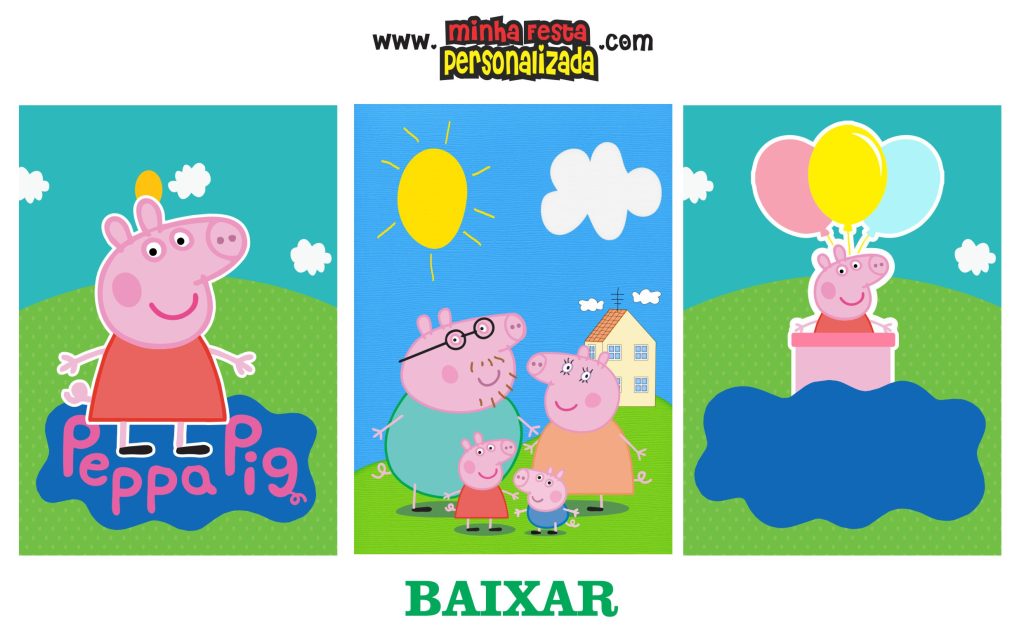 ArteMática - Festas Infantis e Presentes Personalizados: Para imprimir e  montar: Casa da Peppa Pig!