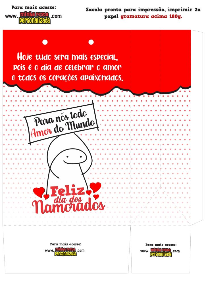 Sacola Flork Dia dos Namorados M02 vermelho 725x1024 - Sacola Dia dos Namorados Flork Modelo 02