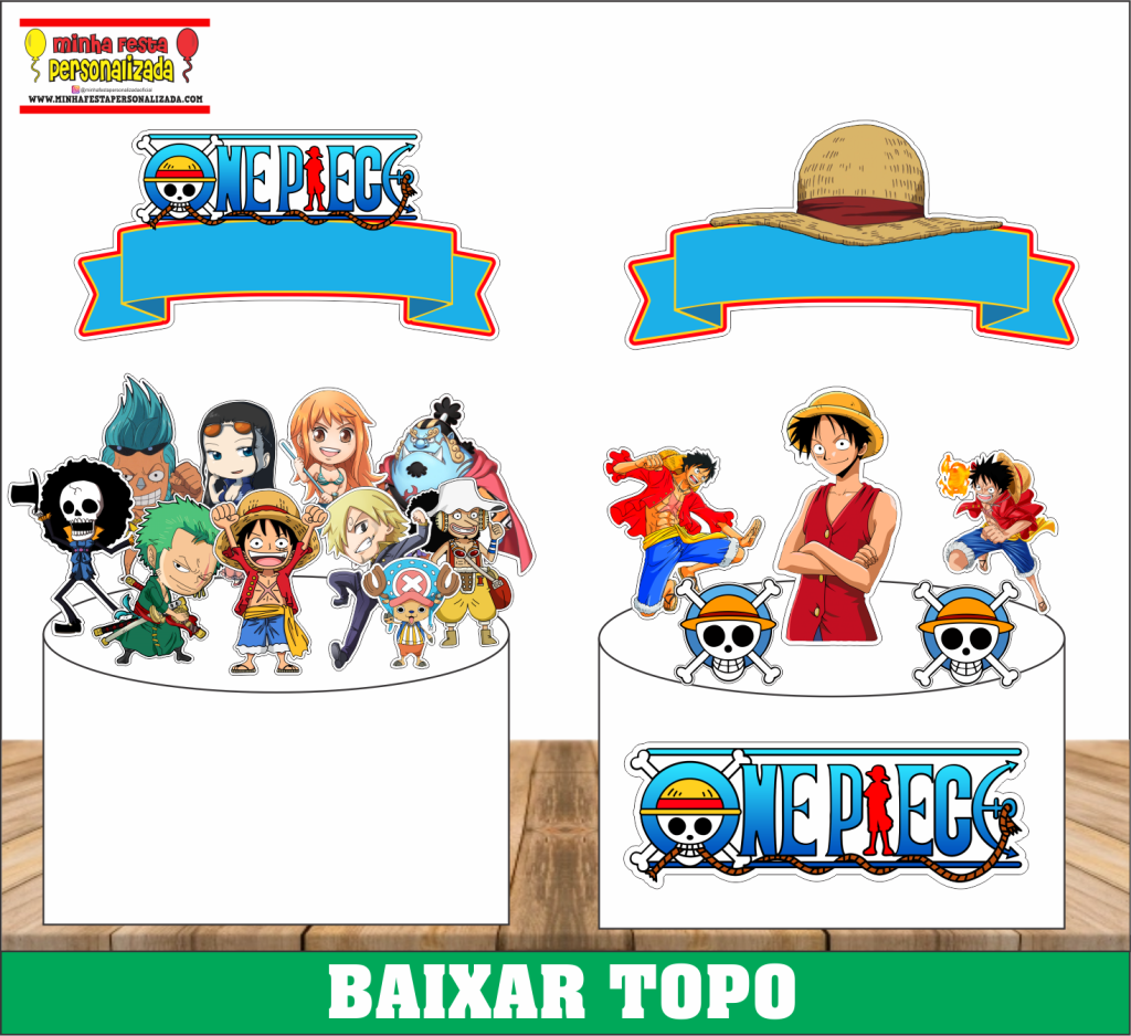 Topo de Bolo One Piece 1024x938 - Topo de bolo One Piece Gratuito Pronto Para Imprimir