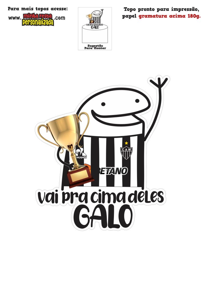 Topo de bolo Flork Torcedor Atletico Mineiro 725x1024 - Topo de bolo Flork Torcedor Para Imprimir Pagina 01