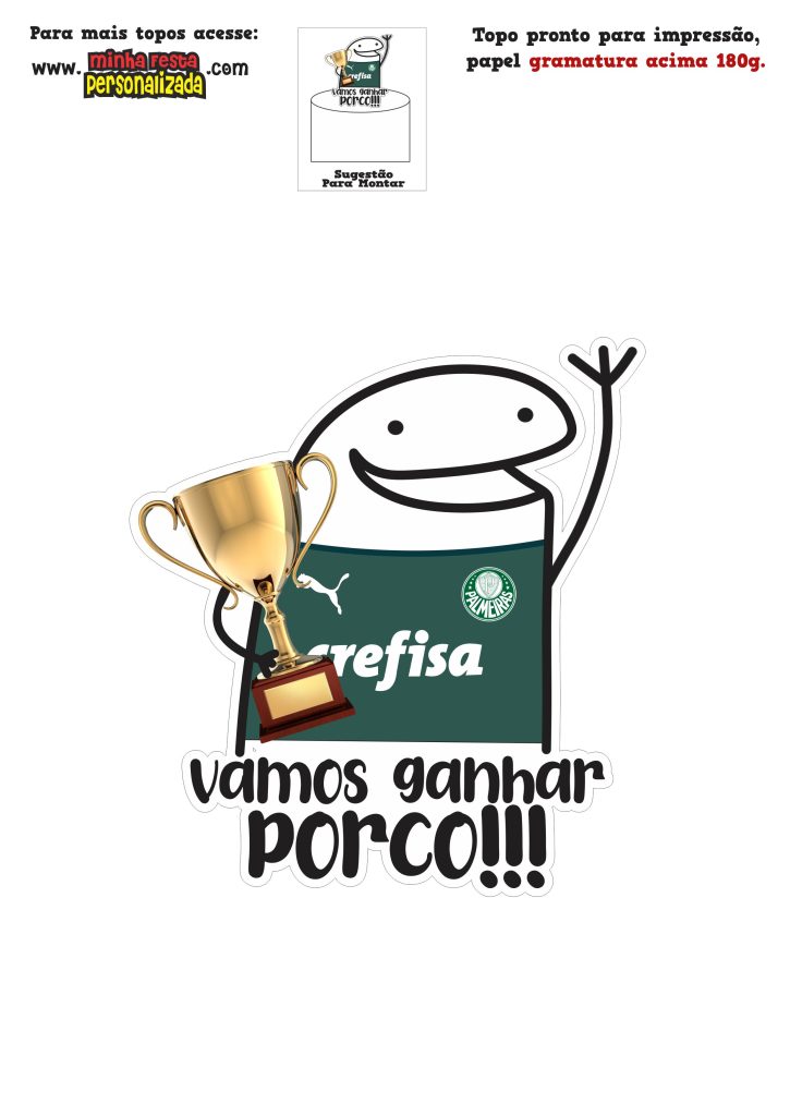 Bolo flork meme palmeiras e Corinthians