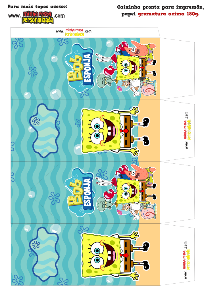 CAIXA MILK 725x1024 - Caixinhas do Kit Festa Bob Esponja Para Imprimir