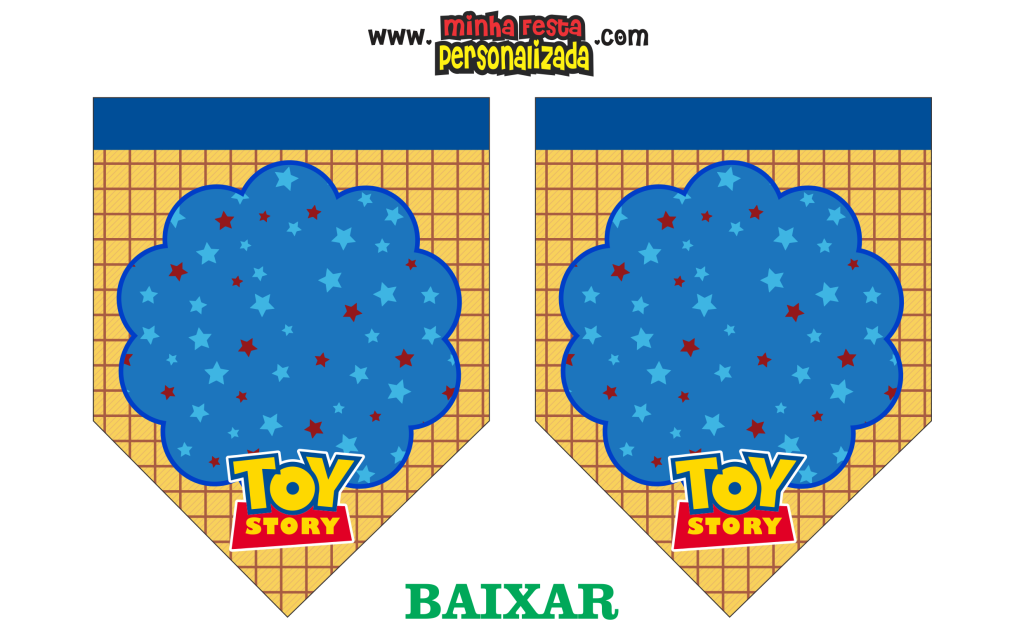 KIT TOY STORY BANDEIROLA 1024x641 - Kit Festa Toy Story Completo Pronto Para Imprimir