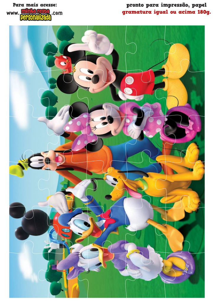 QUEBRA CABECA MICKEY GRANDE 725x1024 - Quebra-Cabeça Personalizado do Mickey